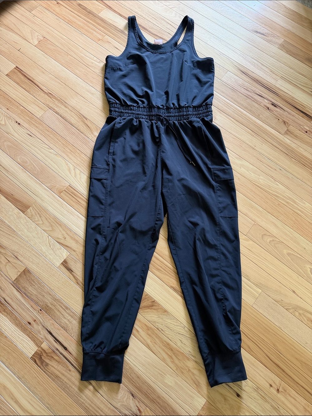 CALIA by Carrie Underwood Black Sleeveless Elastic-Waist Jumpsuit